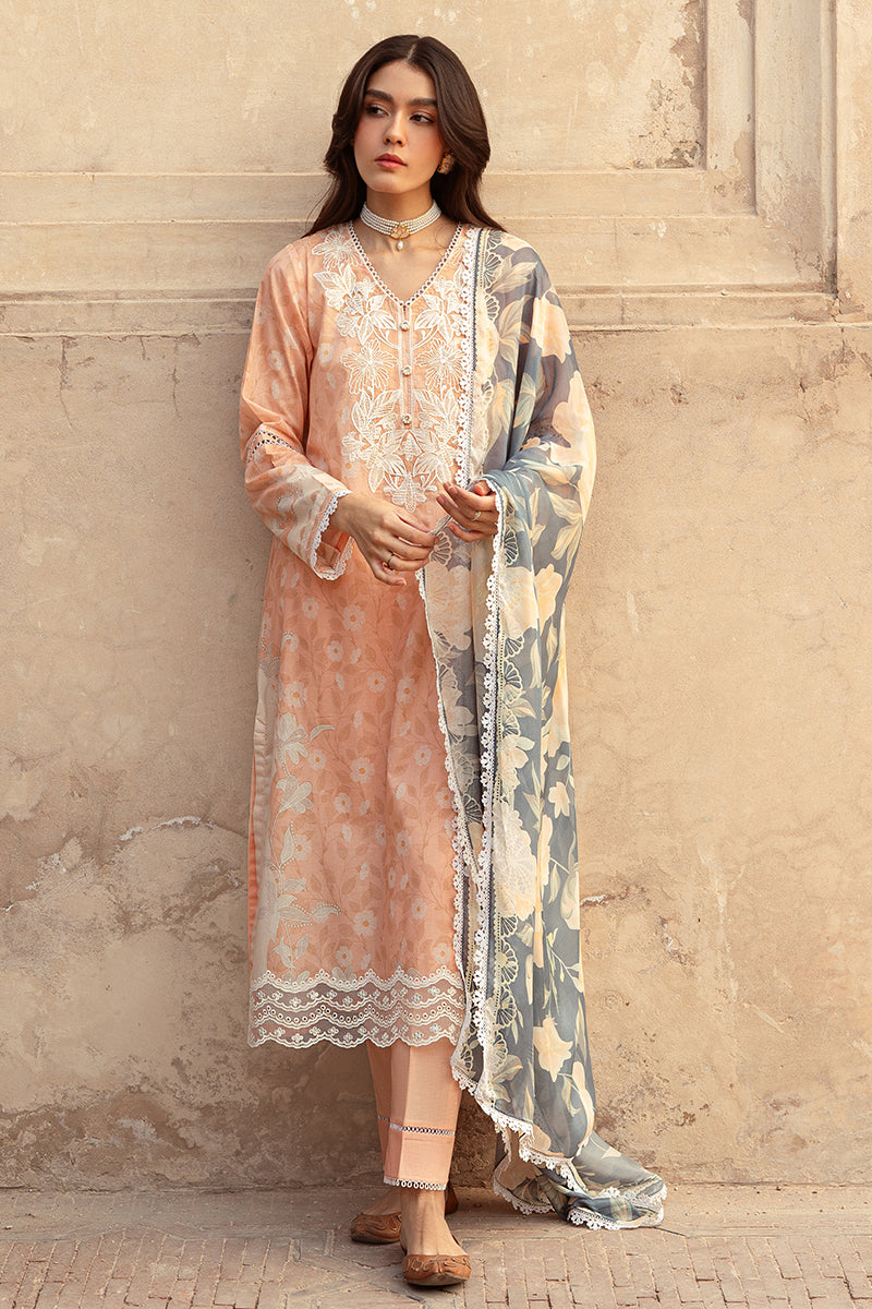 Cross Stitch | Premium Lawn 24 | SUNSET FLORA - House Of Anaya