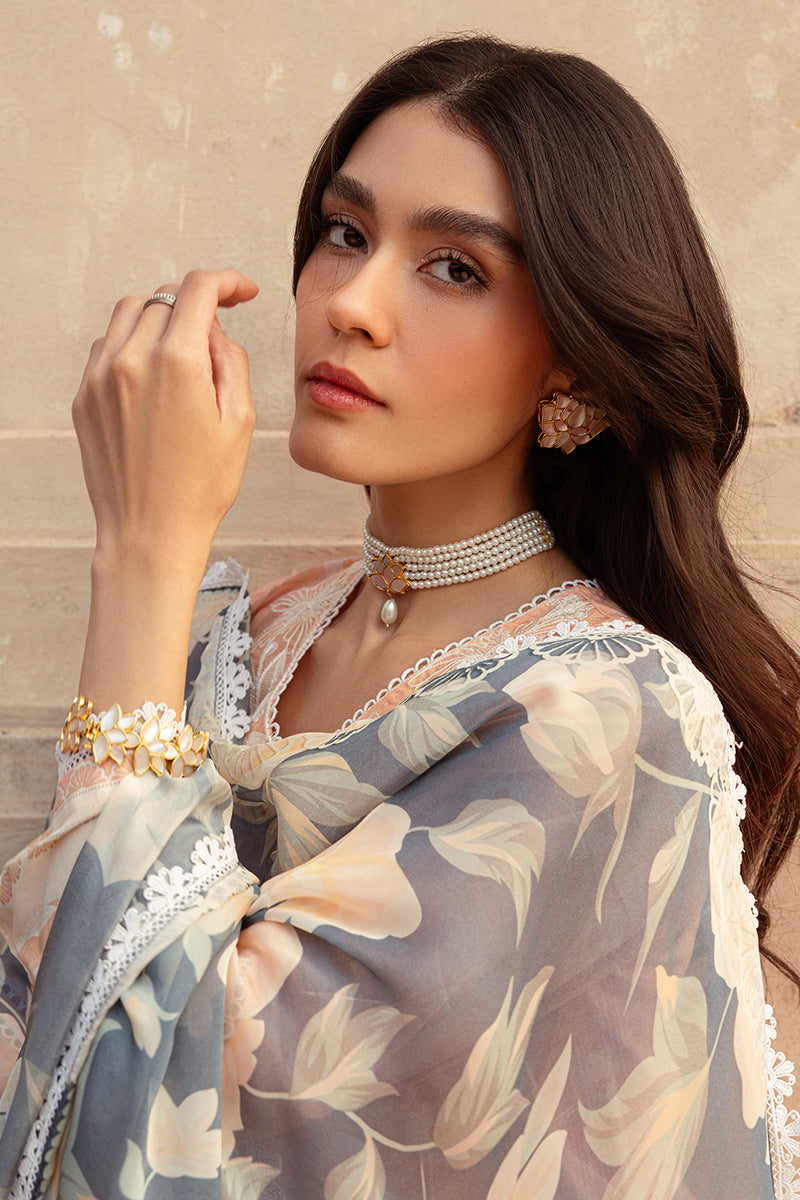 Cross Stitch | Premium Lawn 24 | SUNSET FLORA - House Of Anaya