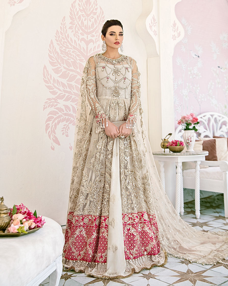 Gulaal | Wedding Formals | Jeune Embroidered Net 3-Piece Suit WS-02 - House Of Anaya