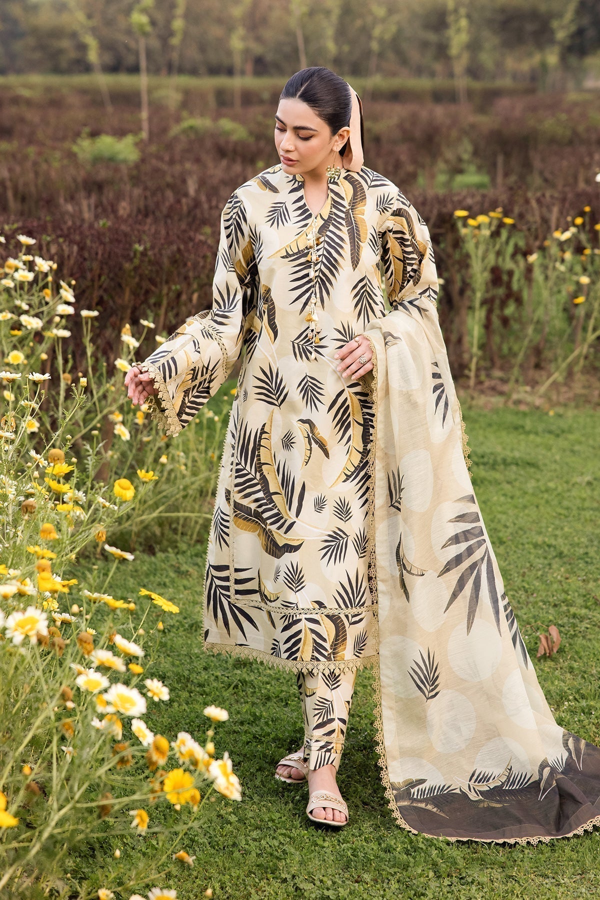 Alizeh | Sheen Lawn Prints 24 | DAFFODIL - House Of Anaya