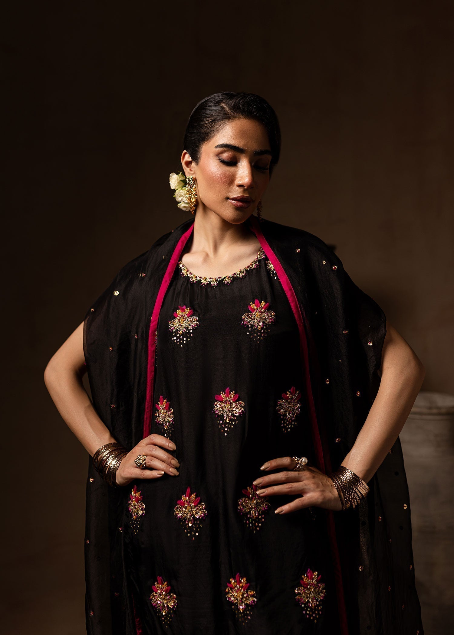 Maria Osama Khan | Noir Bliss Luxury Formals | Charcoal Charm