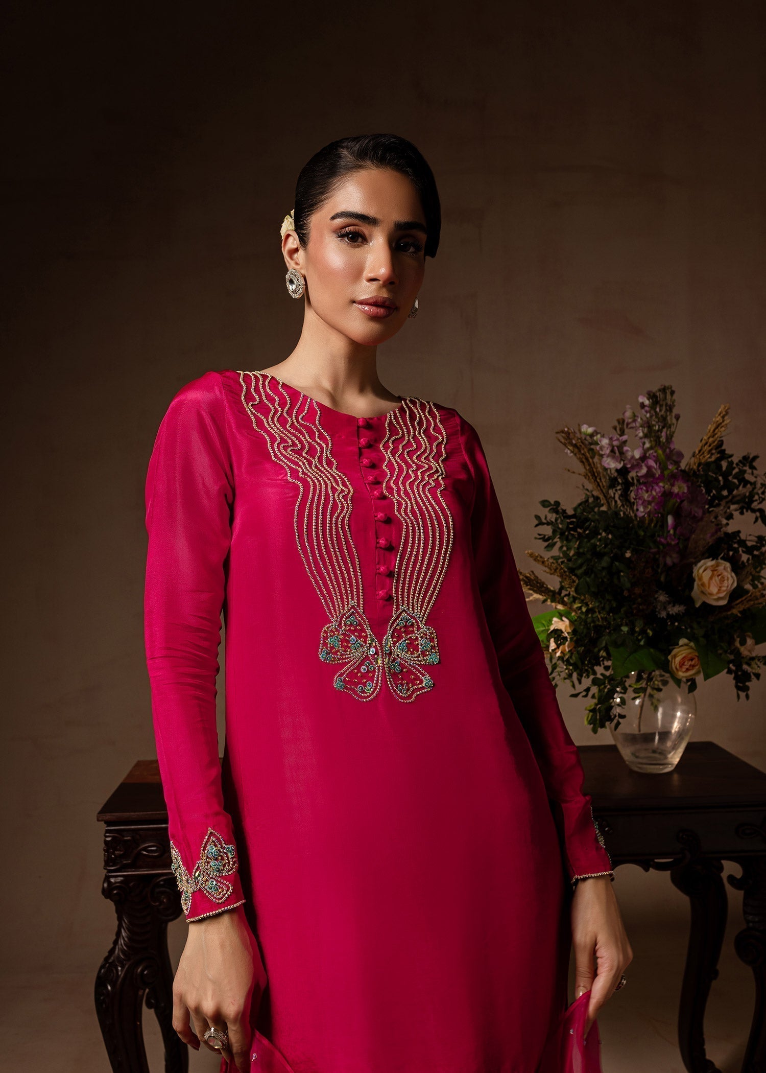 Maria Osama Khan | Noir Bliss Luxury Formals | Peony