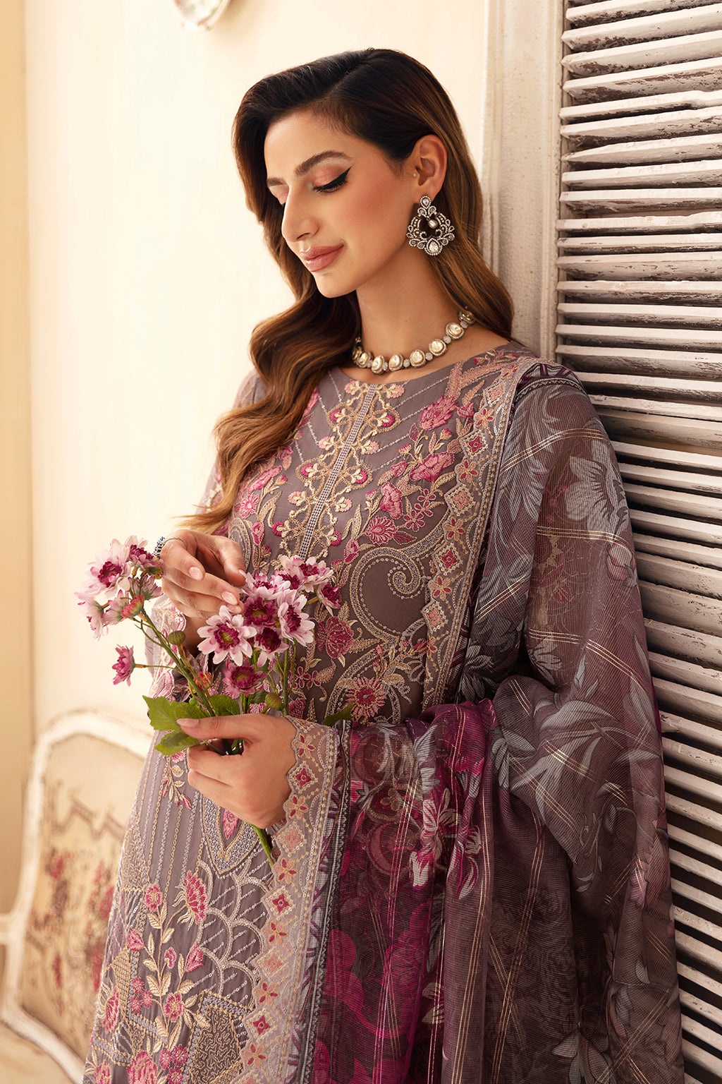 Ramsha | Chevron Chiffon Collection | A-908 - House Of Anaya