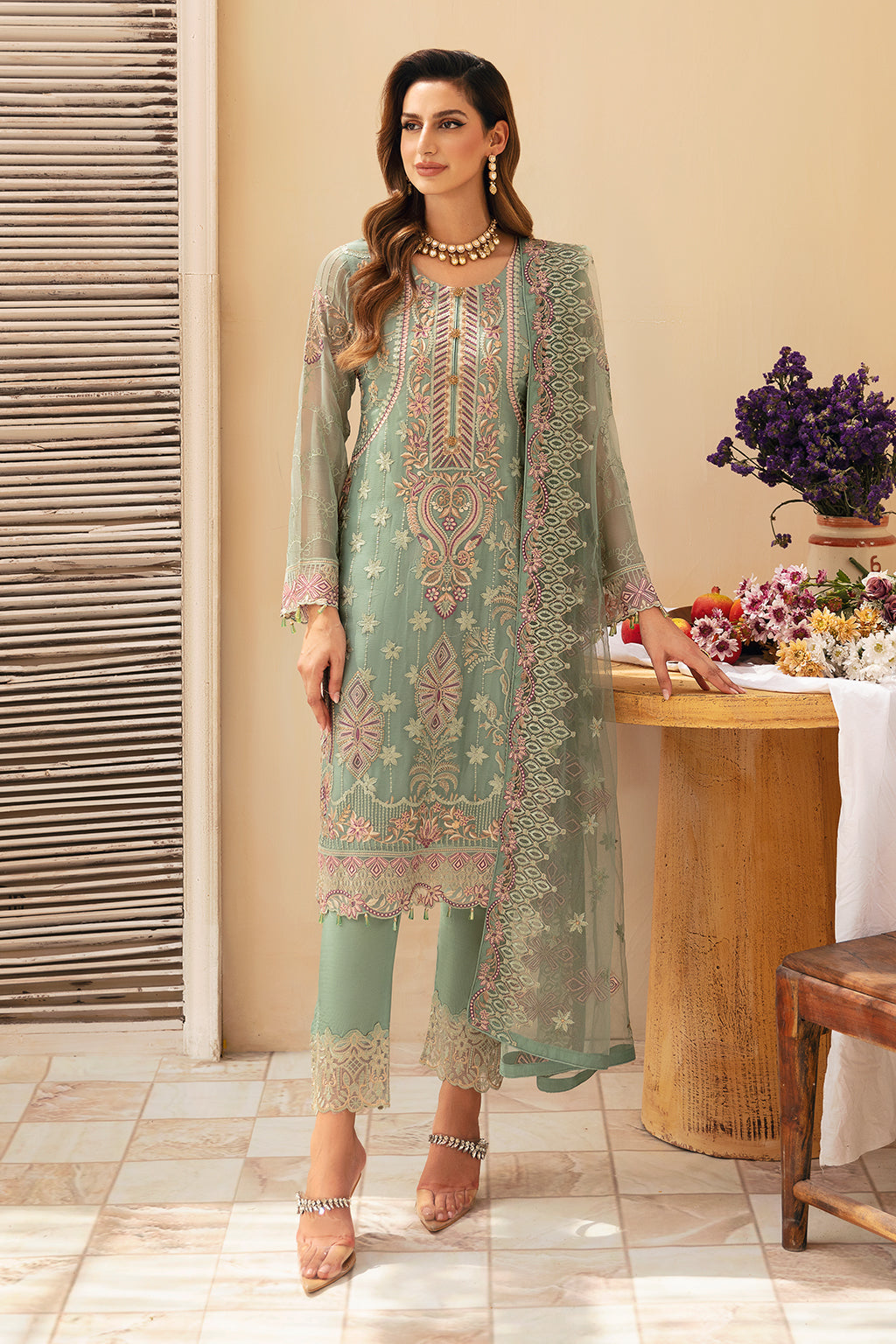 Ramsha | Chevron Chiffon Collection |A-901 - House Of Anaya
