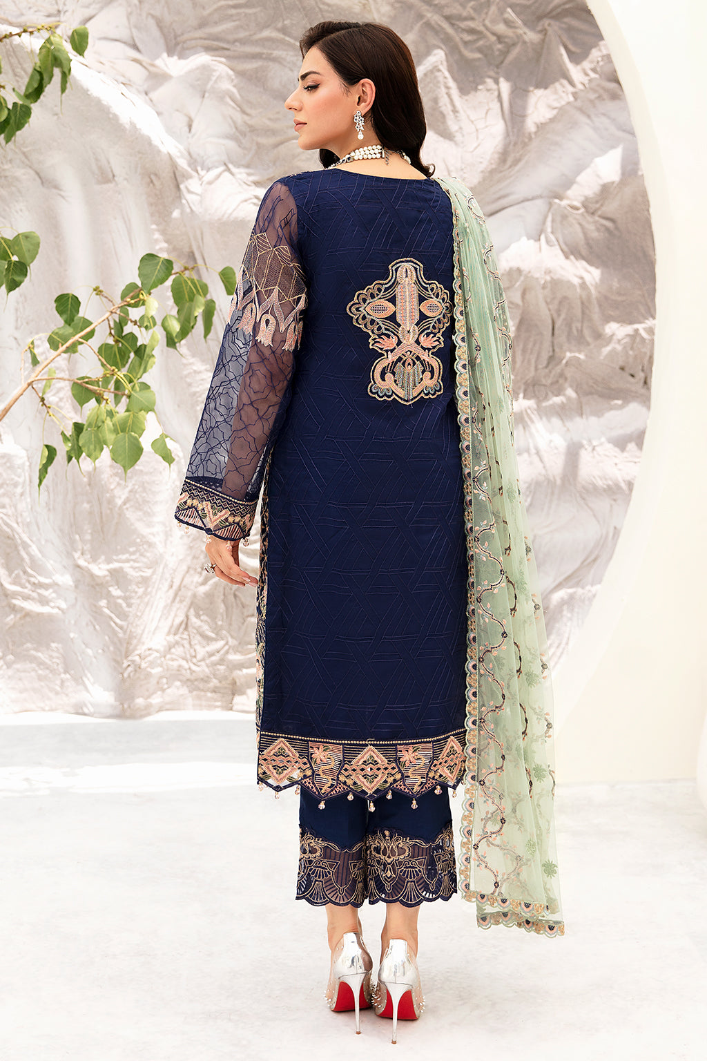 Ramsha | Minhal Organza Collection | M-902 - House Of Anaya