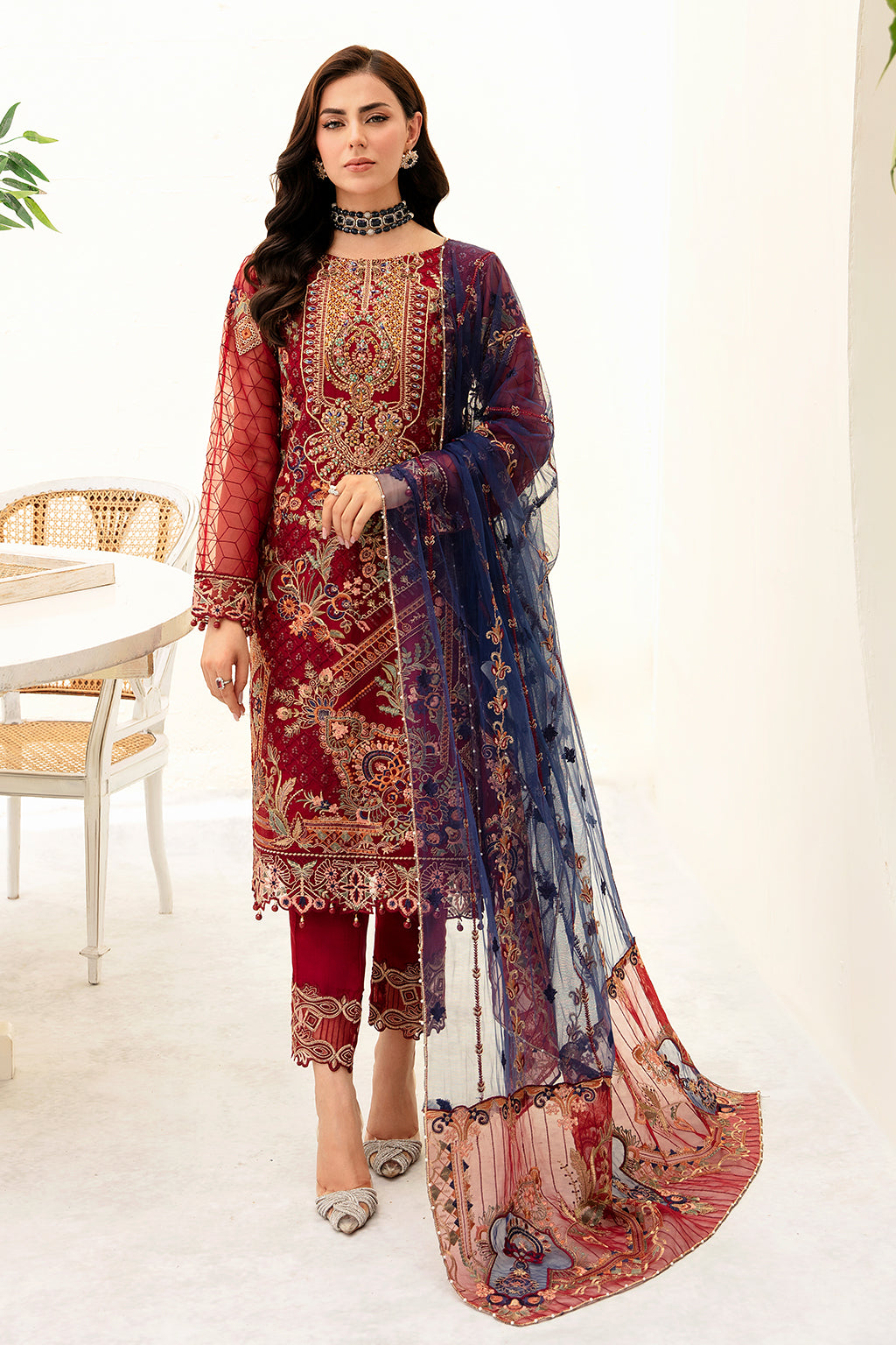 Ramsha | Minhal Organza Collection | M-908 - House Of Anaya