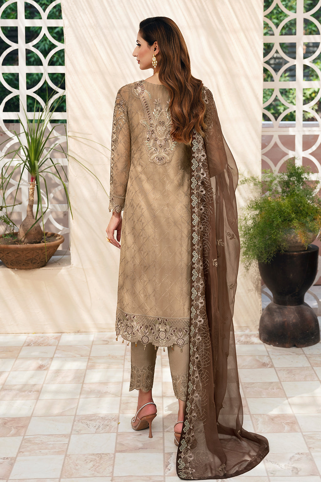 Ramsha | Chevron Chiffon Collection |A-904 - House Of Anaya