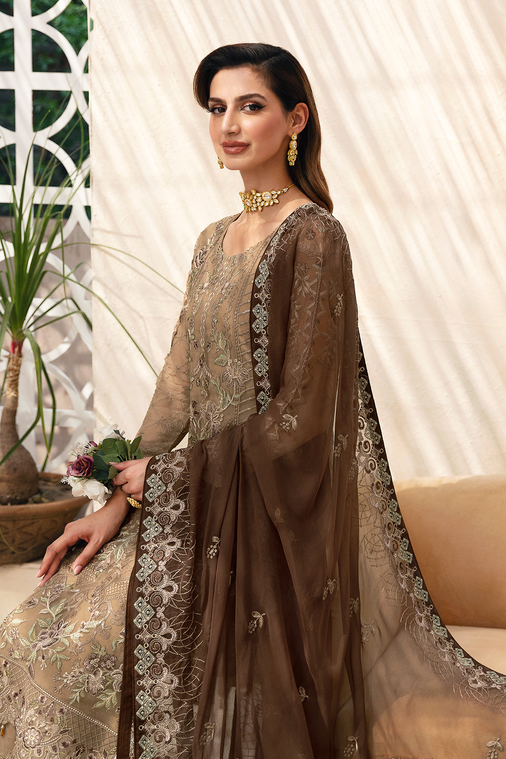 Ramsha | Chevron Chiffon Collection |A-904 - House Of Anaya