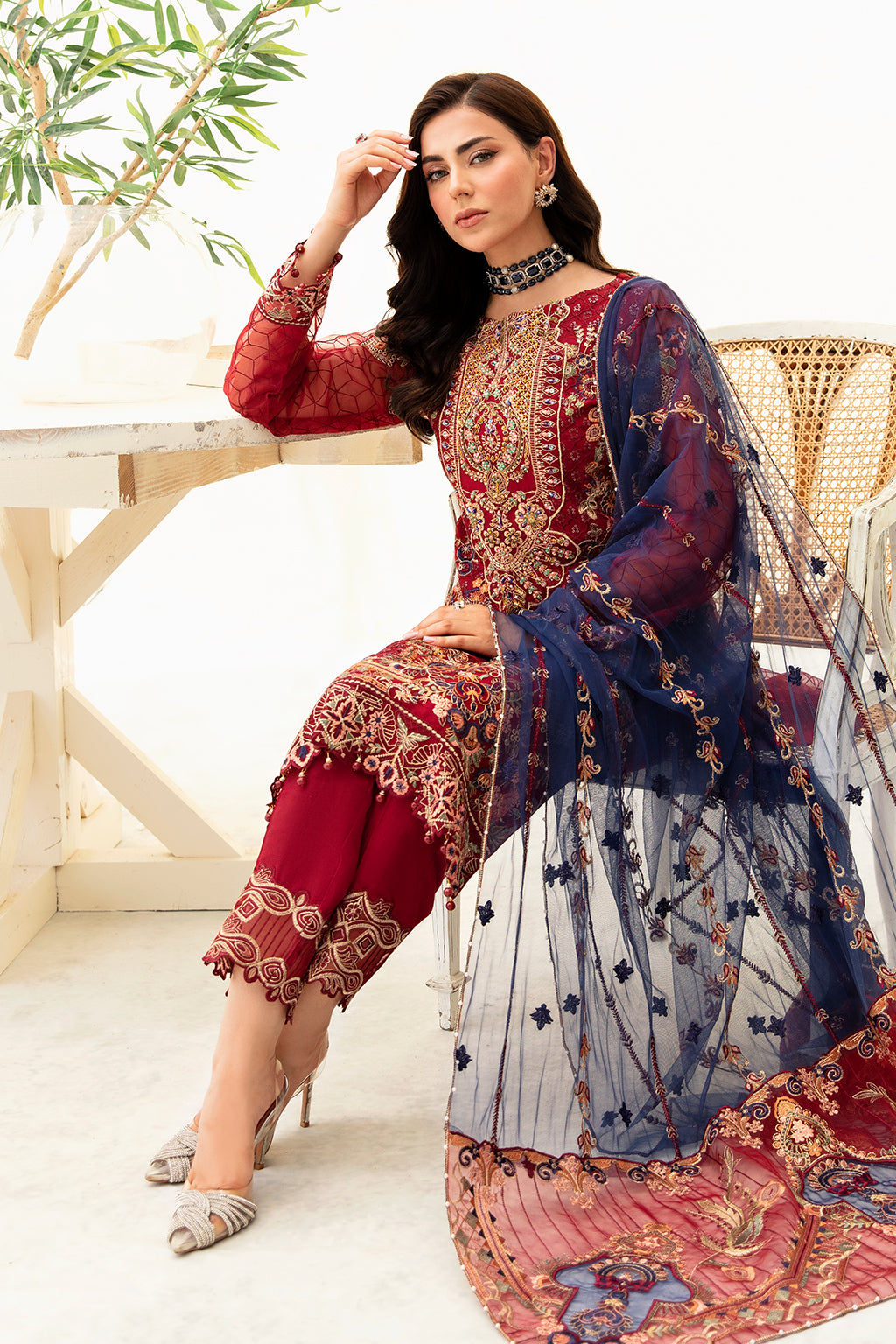 Ramsha | Minhal Organza Collection | M-908 - House Of Anaya
