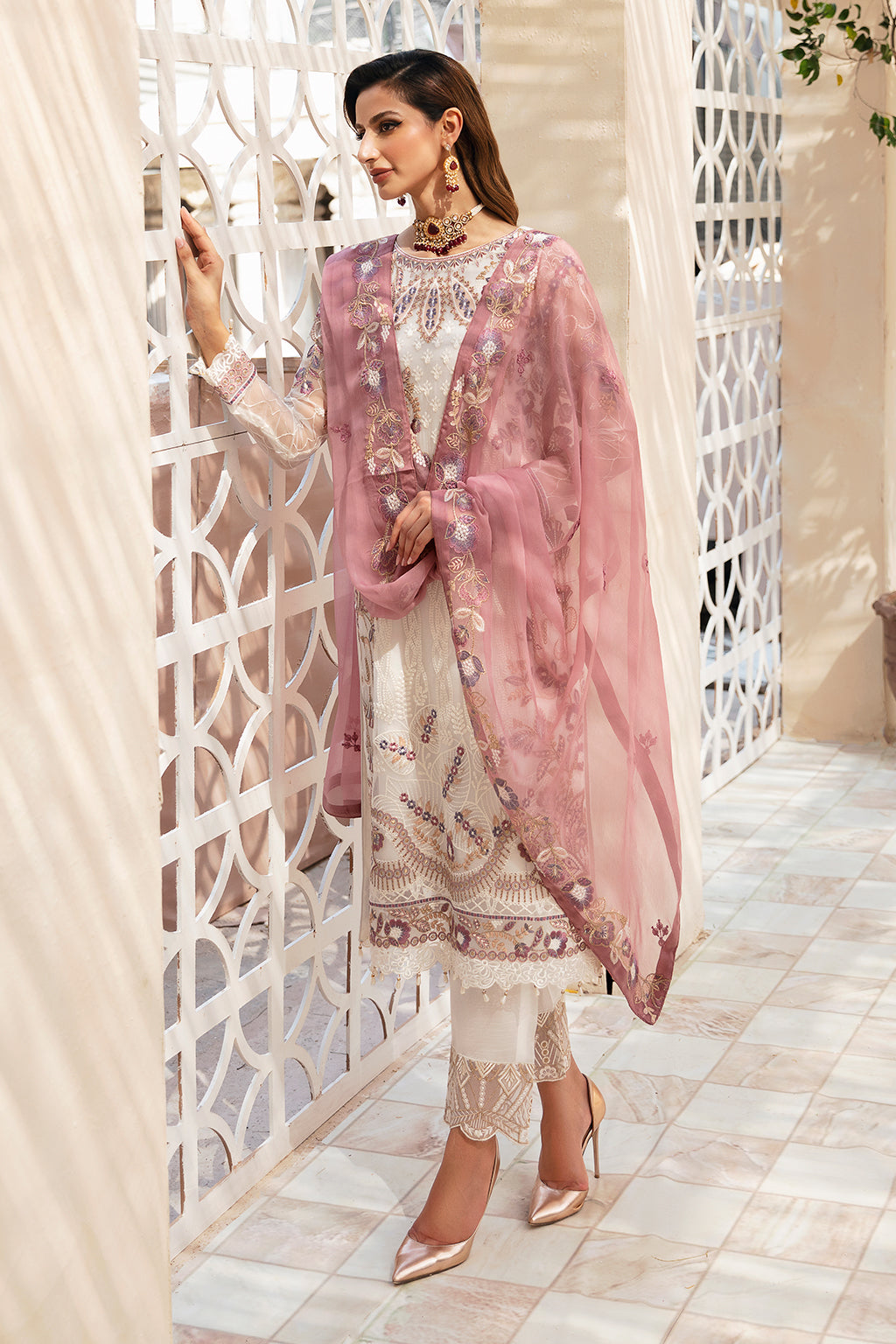 Ramsha | Chevron Chiffon Collection | A-902 - House Of Anaya