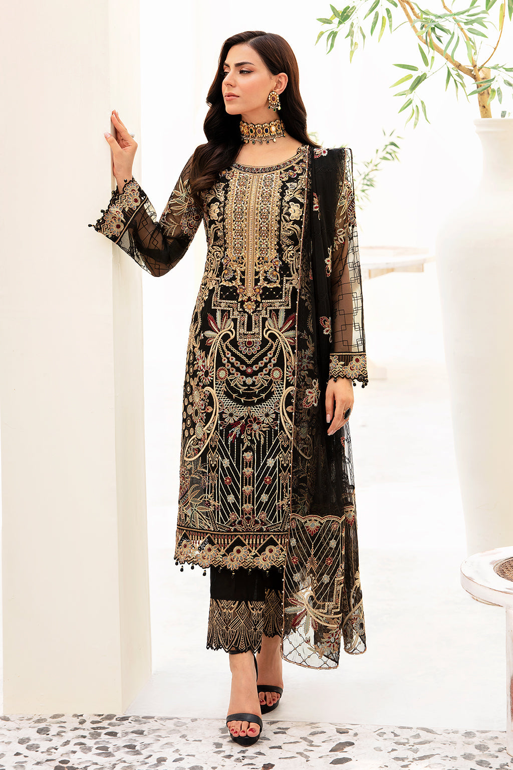 Ramsha | Minhal Organza Collection | M-906 - House Of Anaya