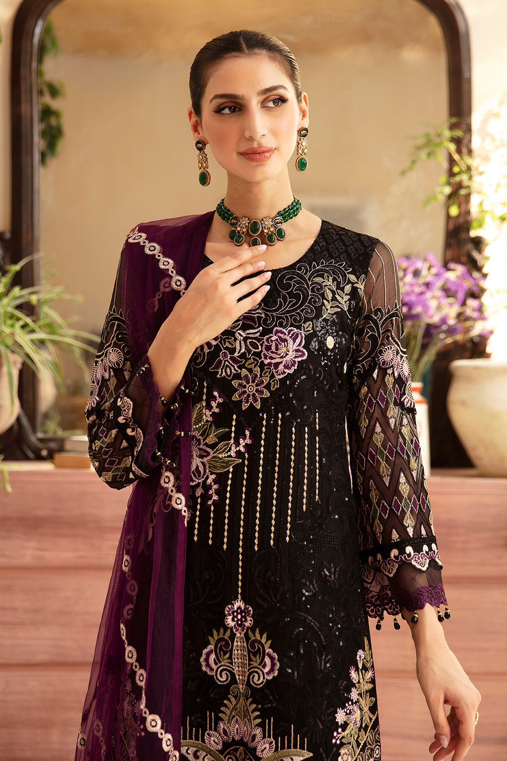 Ramsha | Chevron Chiffon Collection | A-905 - House Of Anaya
