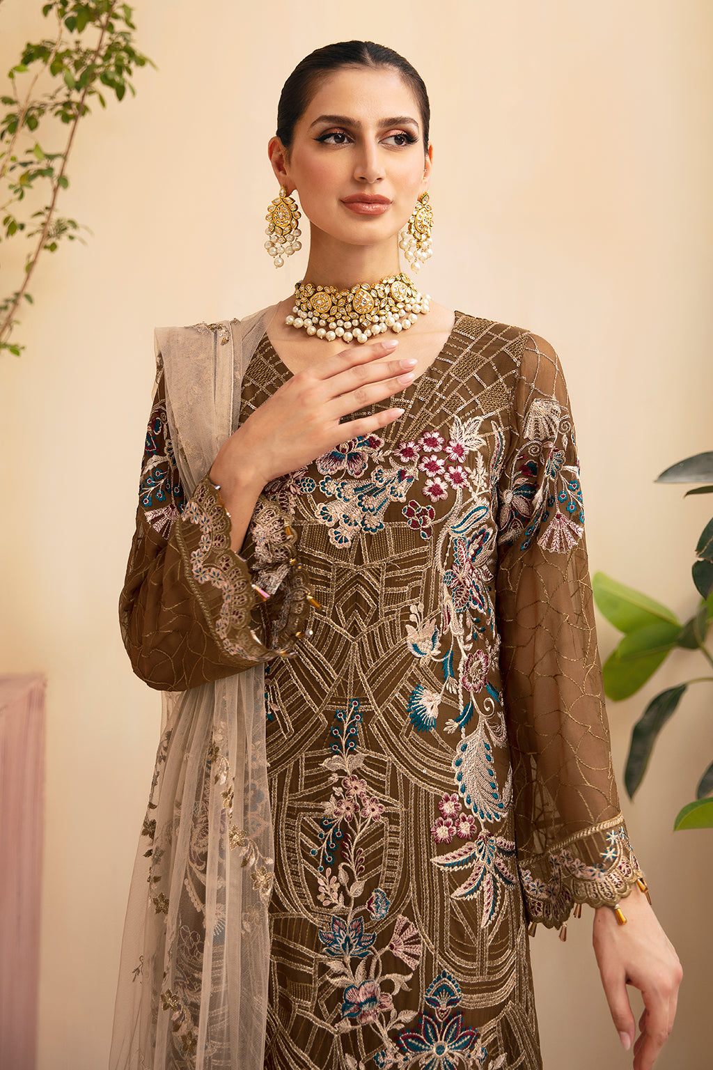 Ramsha | Chevron Chiffon Collection | A-910 - House Of Anaya