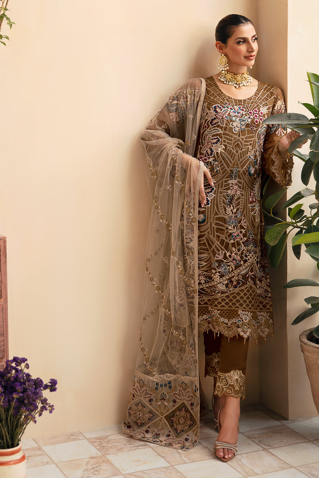 Ramsha | Chevron Chiffon Collection | A-910 - House Of Anaya