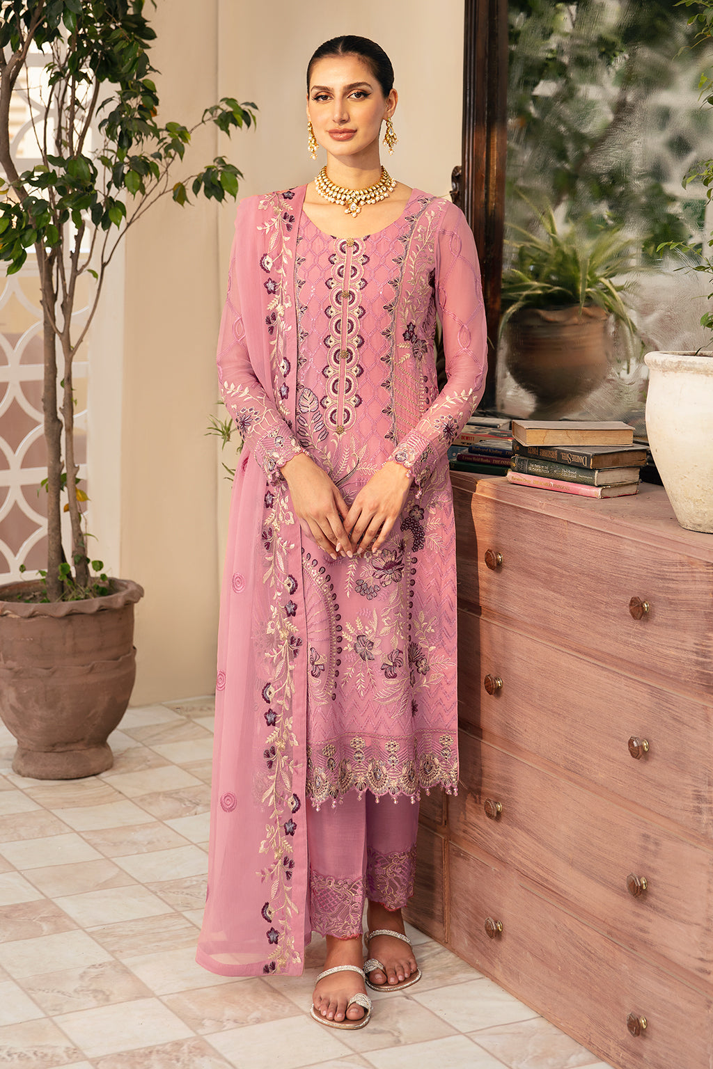 Ramsha | Chevron Chiffon Collection | A-909 - House Of Anaya