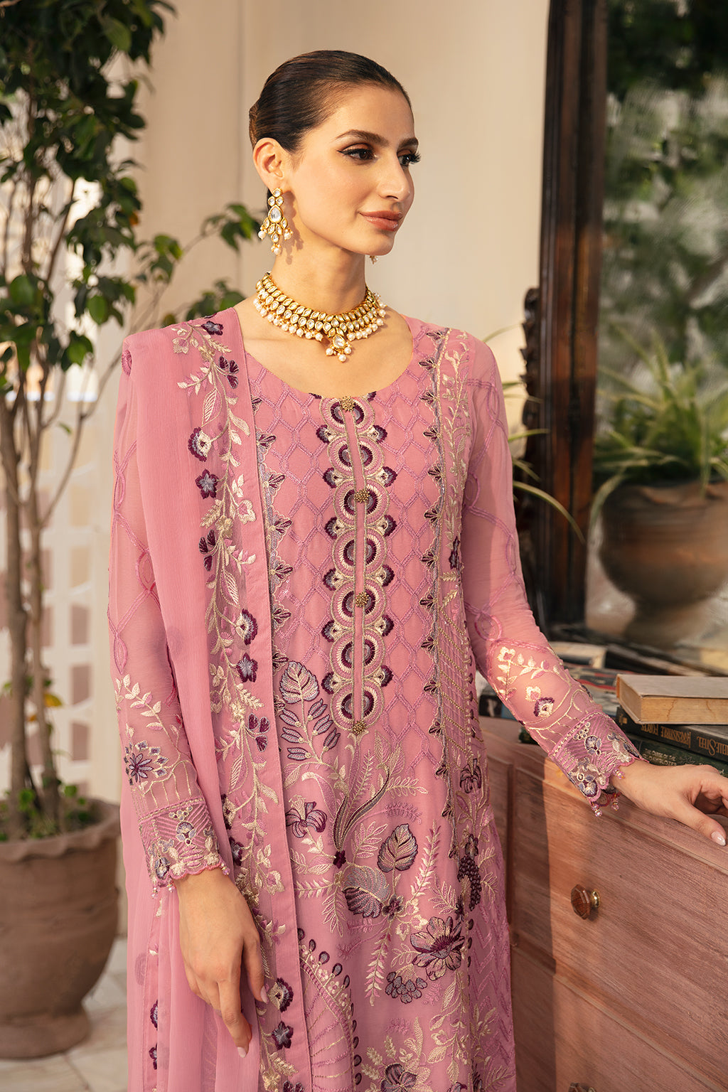 Ramsha | Chevron Chiffon Collection | A-909 - House Of Anaya