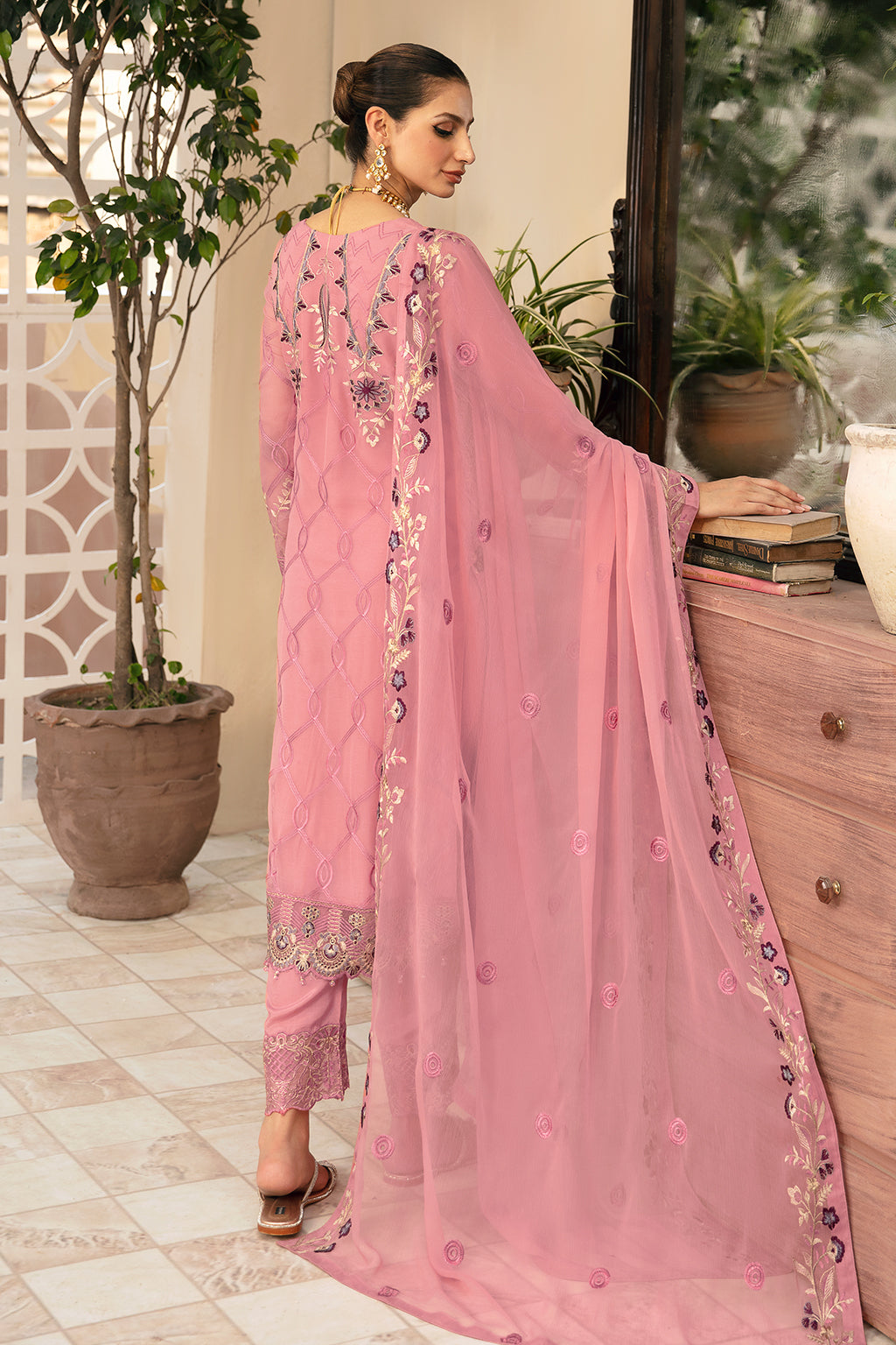 Ramsha | Chevron Chiffon Collection | A-909 - House Of Anaya