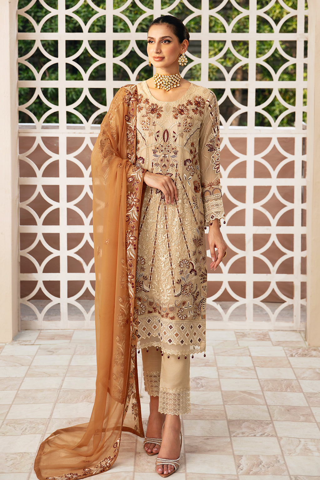 Ramsha | Chevron Chiffon Collection | A-912 - House Of Anaya