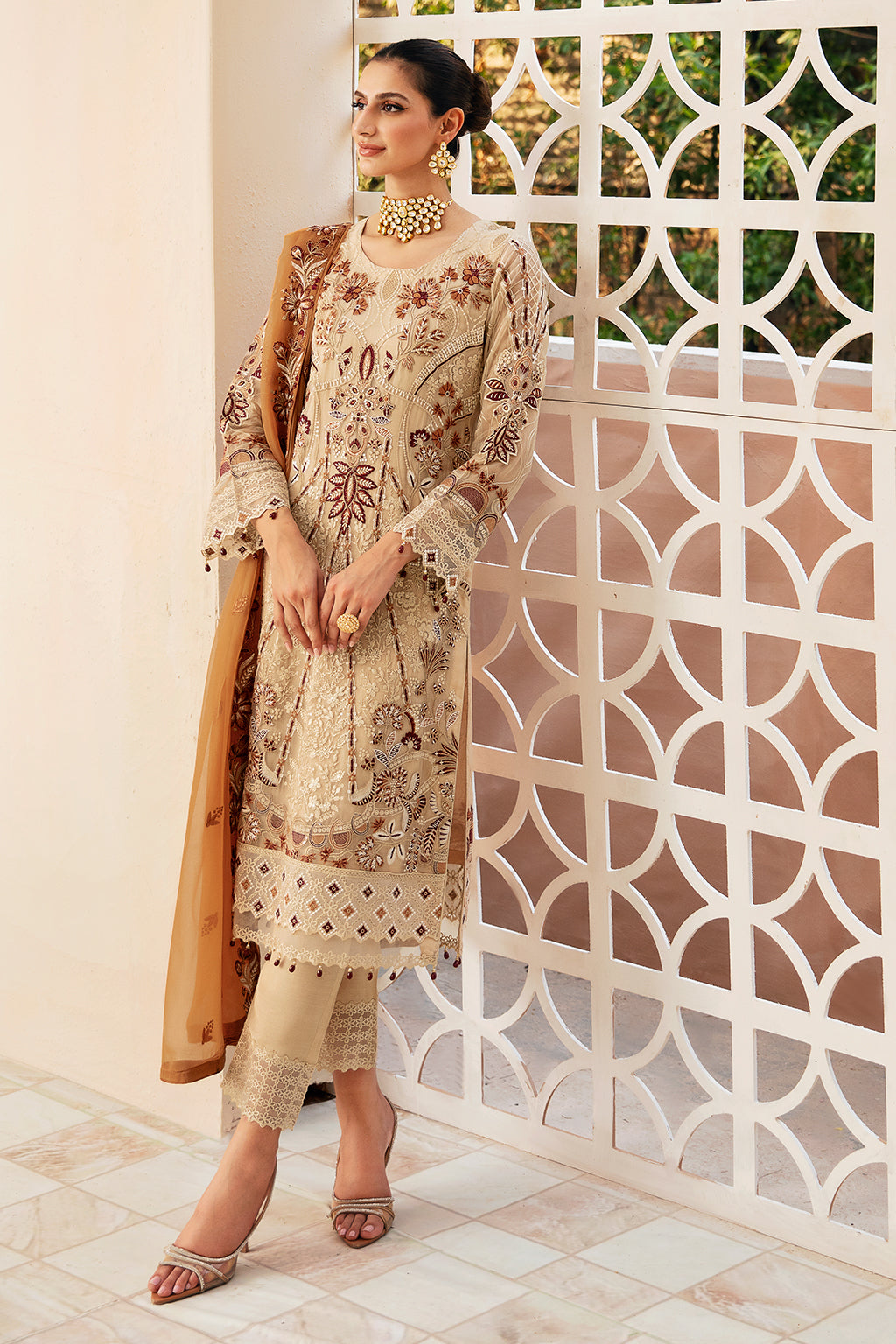 Ramsha | Chevron Chiffon Collection | A-912 - House Of Anaya