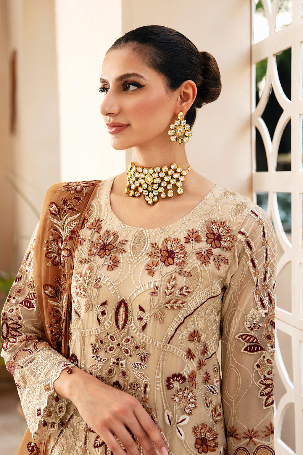 Ramsha | Chevron Chiffon Collection | A-912 - House Of Anaya