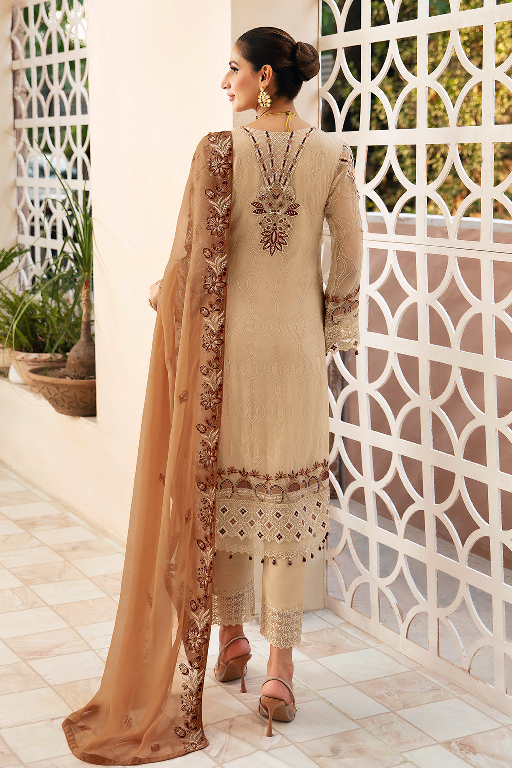 Ramsha | Chevron Chiffon Collection | A-912 - House Of Anaya