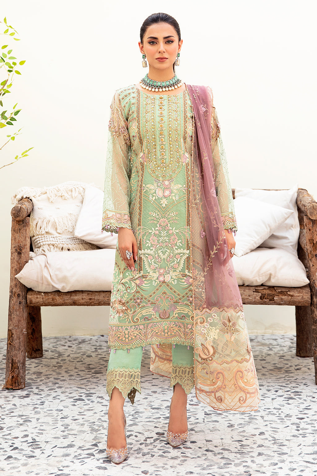Ramsha | Minhal Organza Collection | M-905 - House Of Anaya
