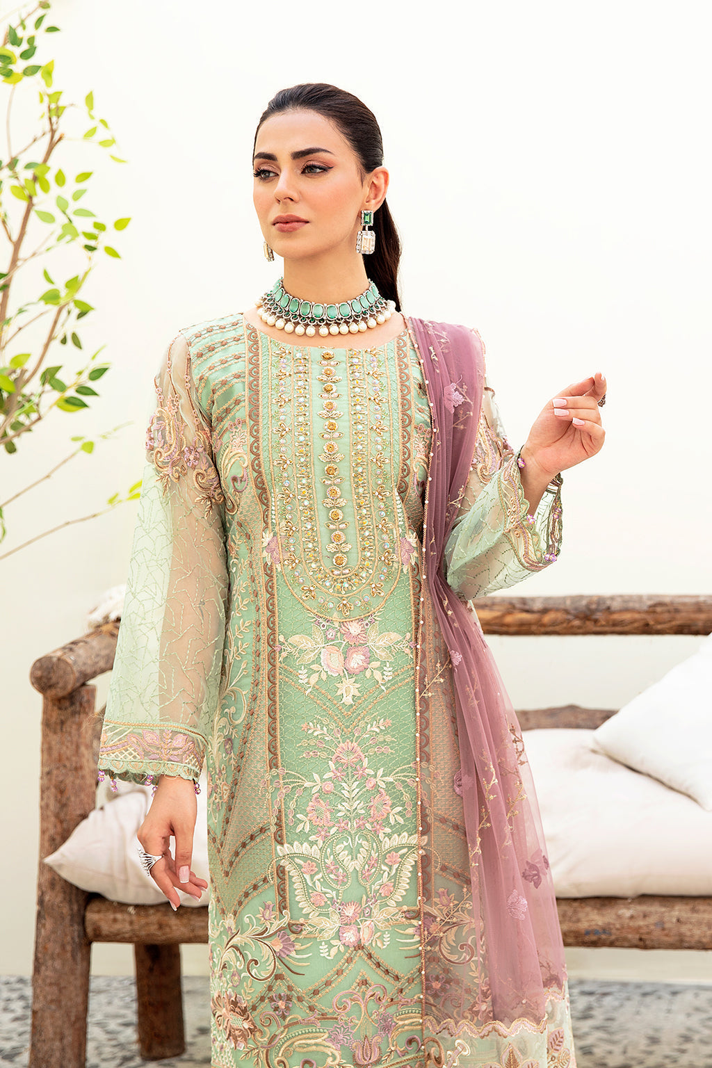 Ramsha | Minhal Organza Collection | M-905 - House Of Anaya
