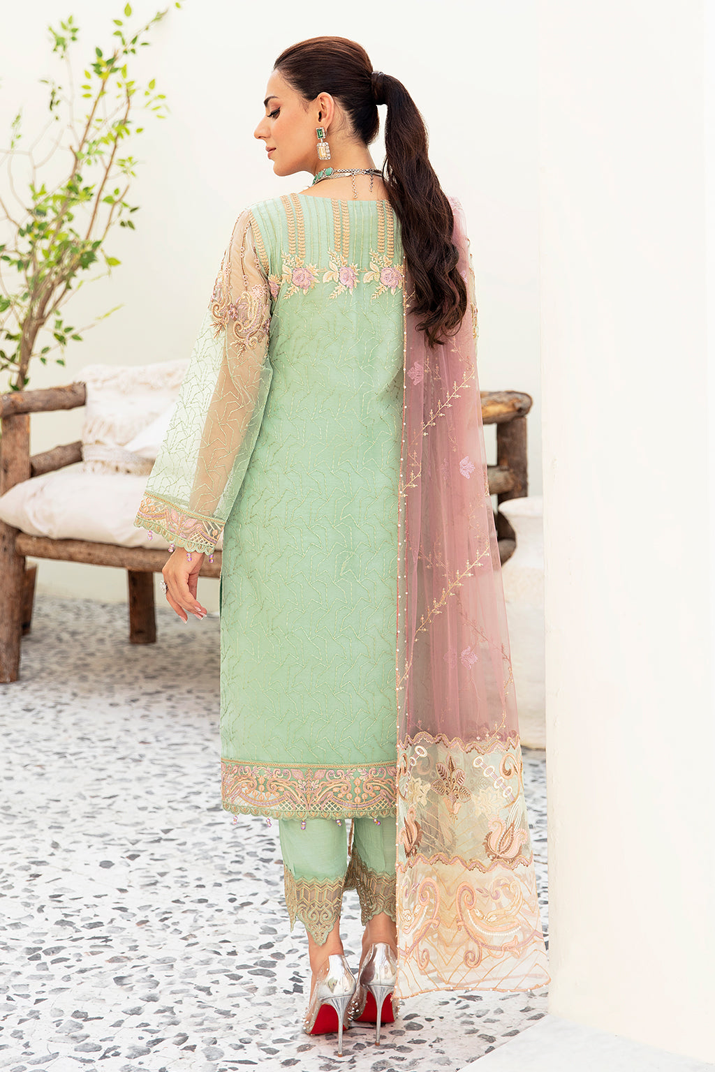 Ramsha | Minhal Organza Collection | M-905 - House Of Anaya