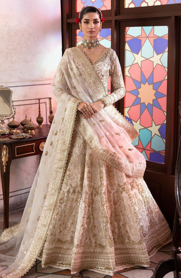 Zevk Afsanah Luxury Embroidered Net 3Pc Suit - Alif