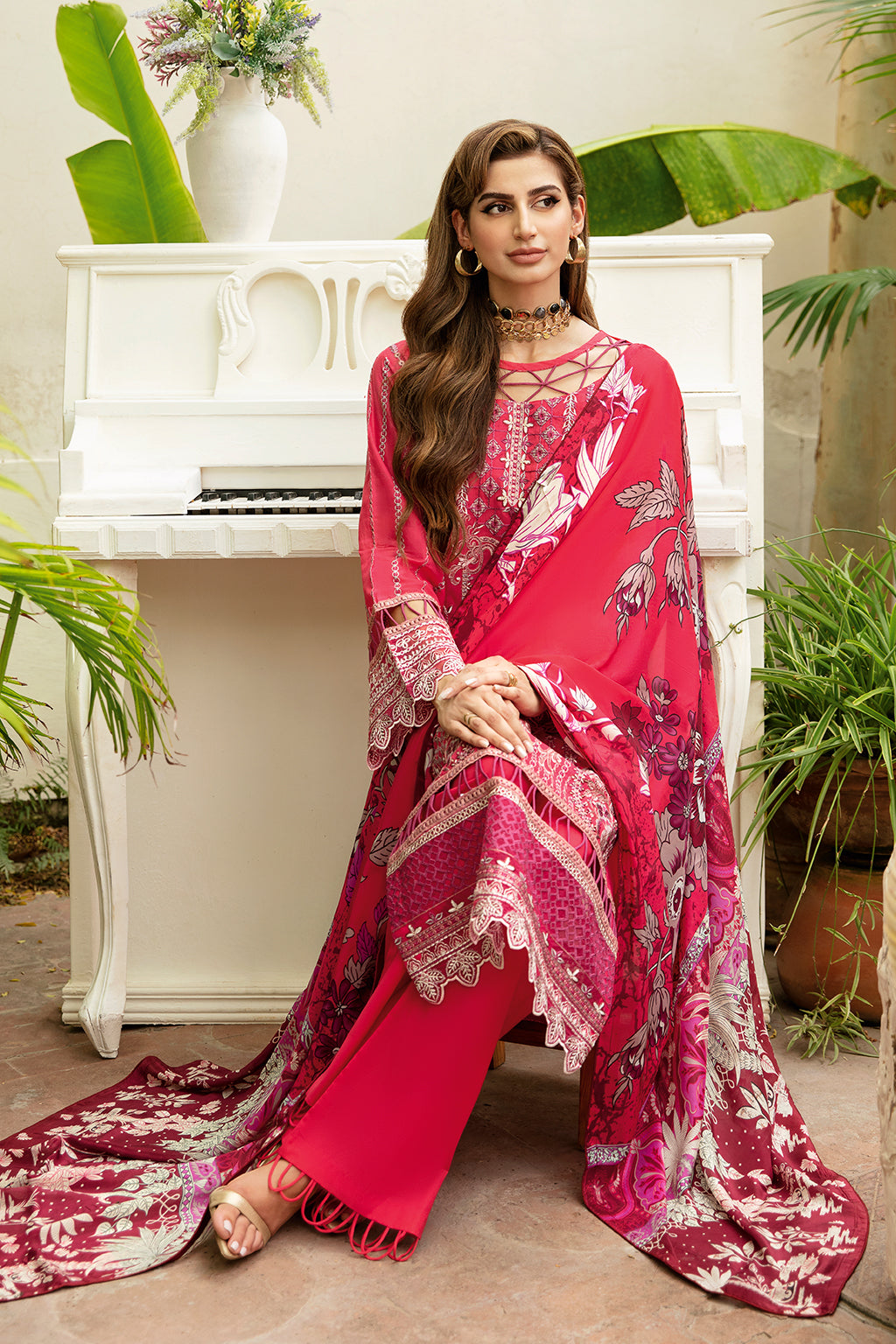 Ramsha | Luxury Lawn 24 | Y-810 - House Of Anaya