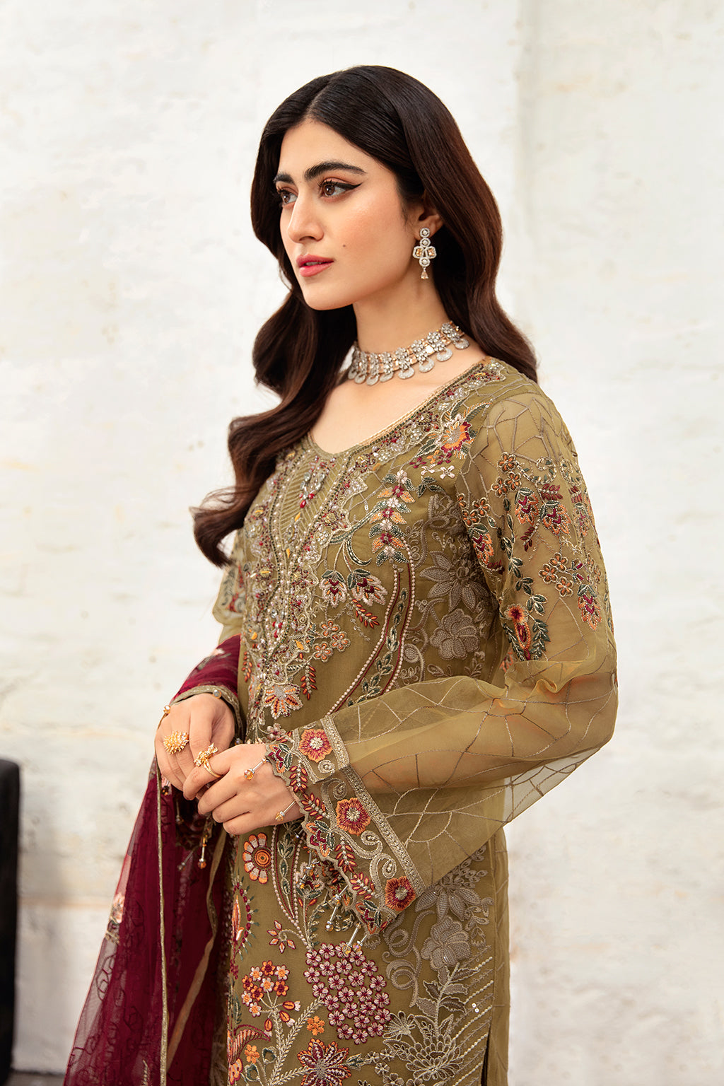 Ramsha | Minhal Organza Collection | M-1010 - House Of Anaya