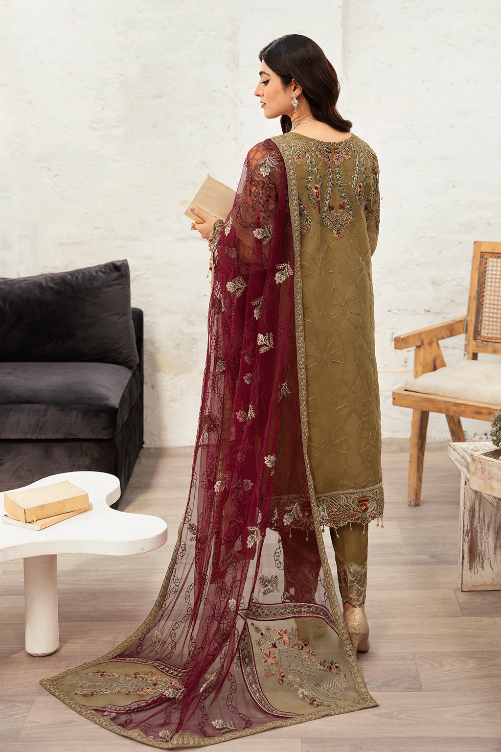 Ramsha | Minhal Organza Collection | M-1010 - House Of Anaya
