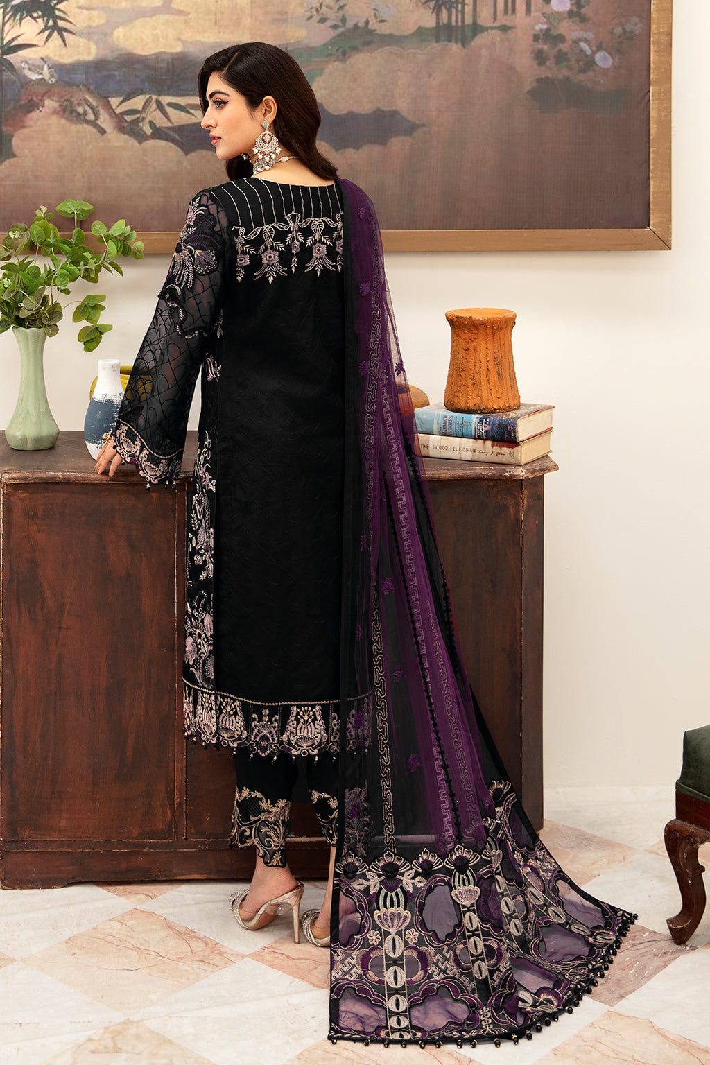 Ramsha | Minhal Organza Collection | M-1006 - House Of Anaya