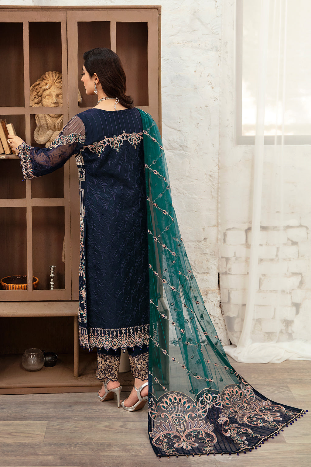 Ramsha | Minhal Organza Collection | M-1009 - House Of Anaya