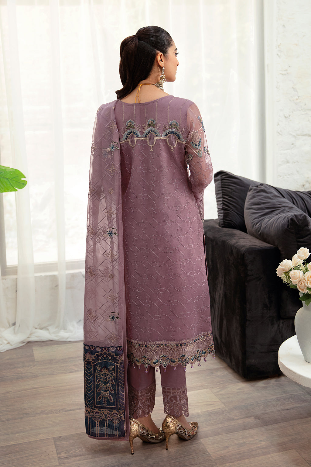 Ramsha | Minhal Organza Collection | M-1005 - House Of Anaya