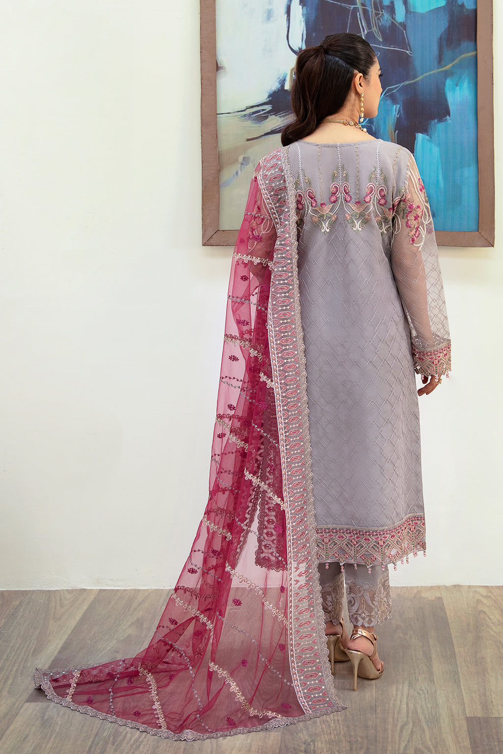Ramsha | Minhal Organza Collection | M-1008 - House Of Anaya