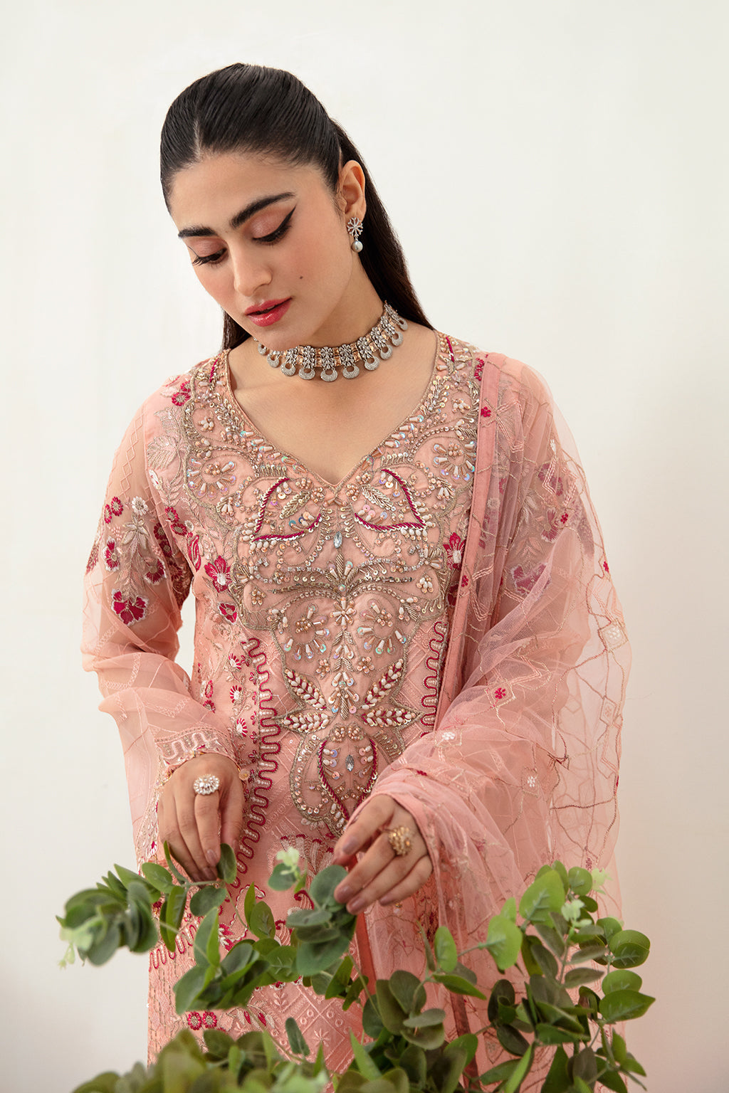 Ramsha | Minhal Organza Collection | M-1007 - House Of Anaya