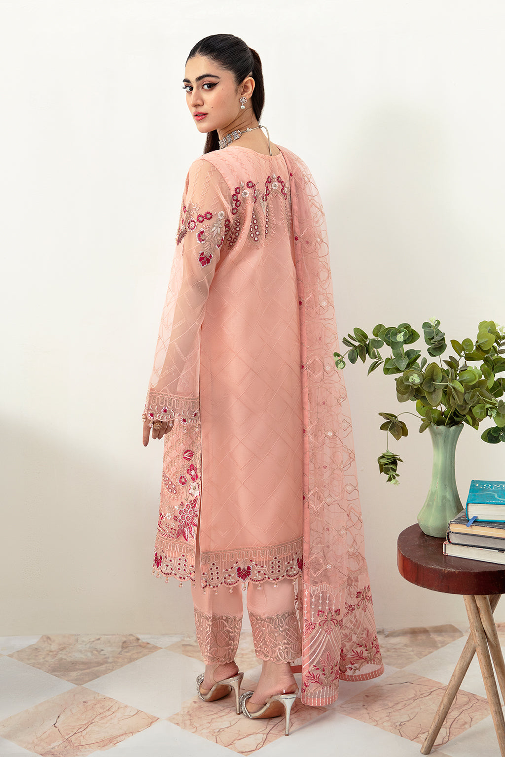 Ramsha | Minhal Organza Collection | M-1007 - House Of Anaya