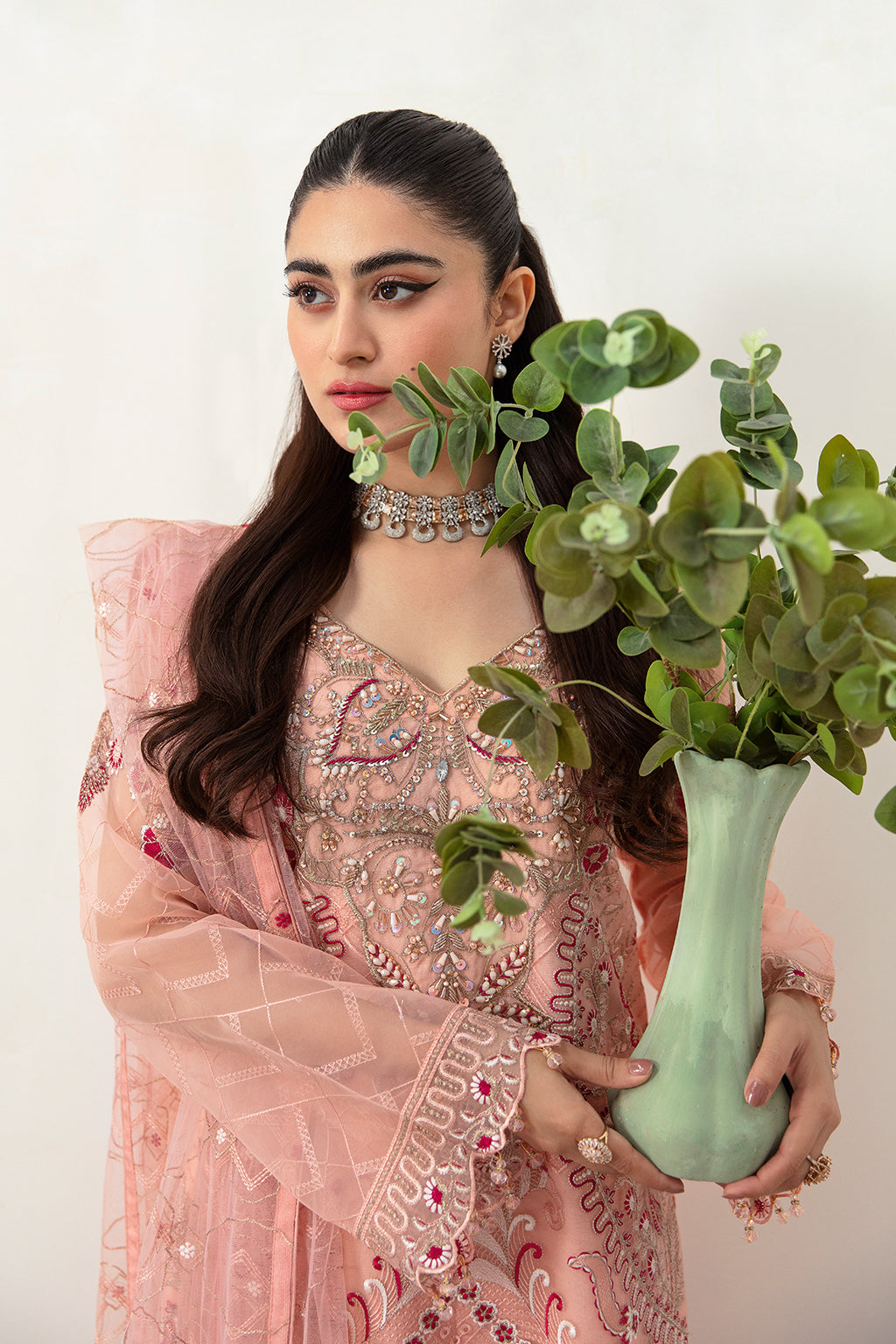 Ramsha | Minhal Organza Collection | M-1007 - House Of Anaya