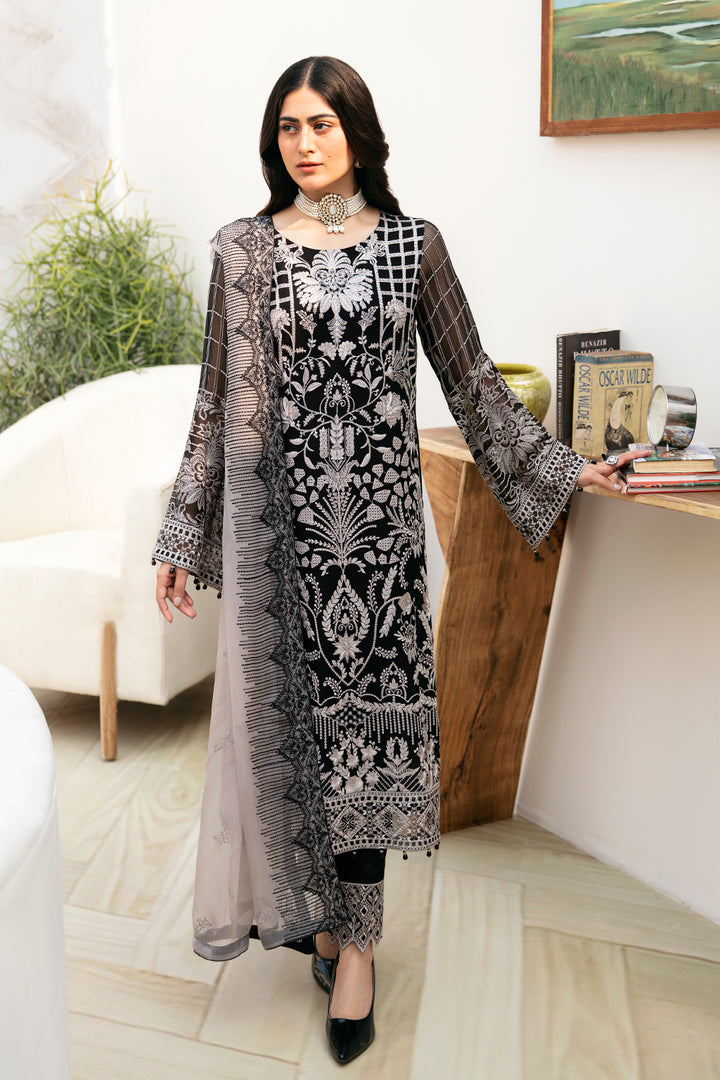 Ramsha | Chevron Chiffon Collection | A-807 - House Of Anaya