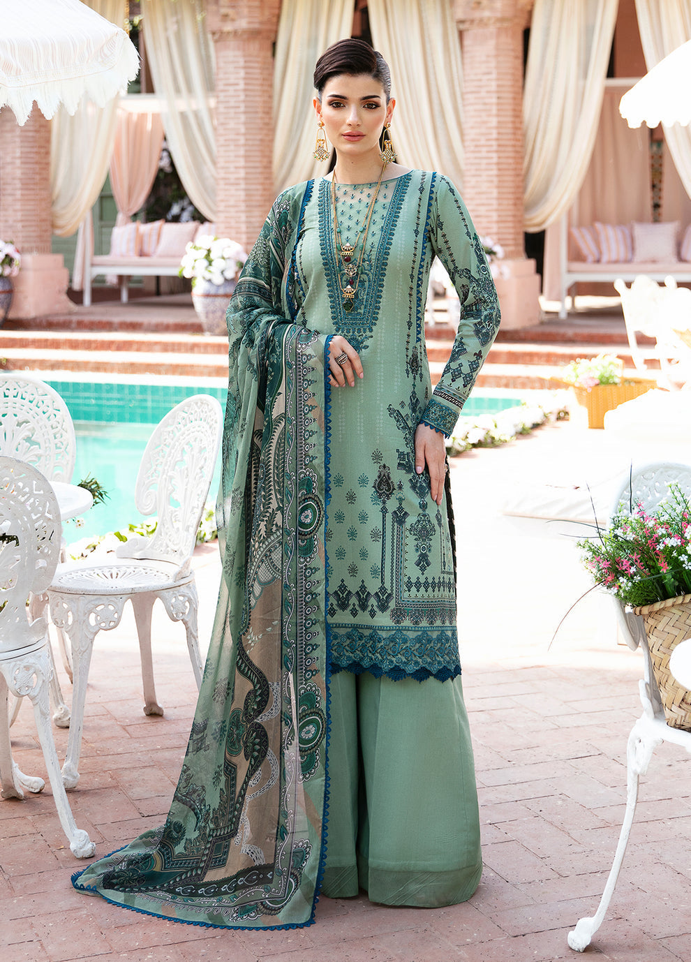 Gulaal | Summer Glow Lawn 24 | ANADIYA (GL-L-24V3-05) - House Of Anaya