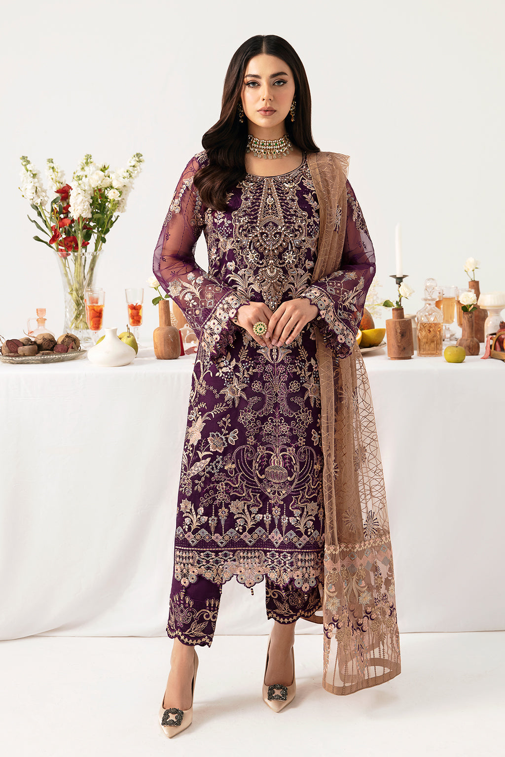 Ramsha | Minhal Organza Collection | M-1109 - House Of Anaya