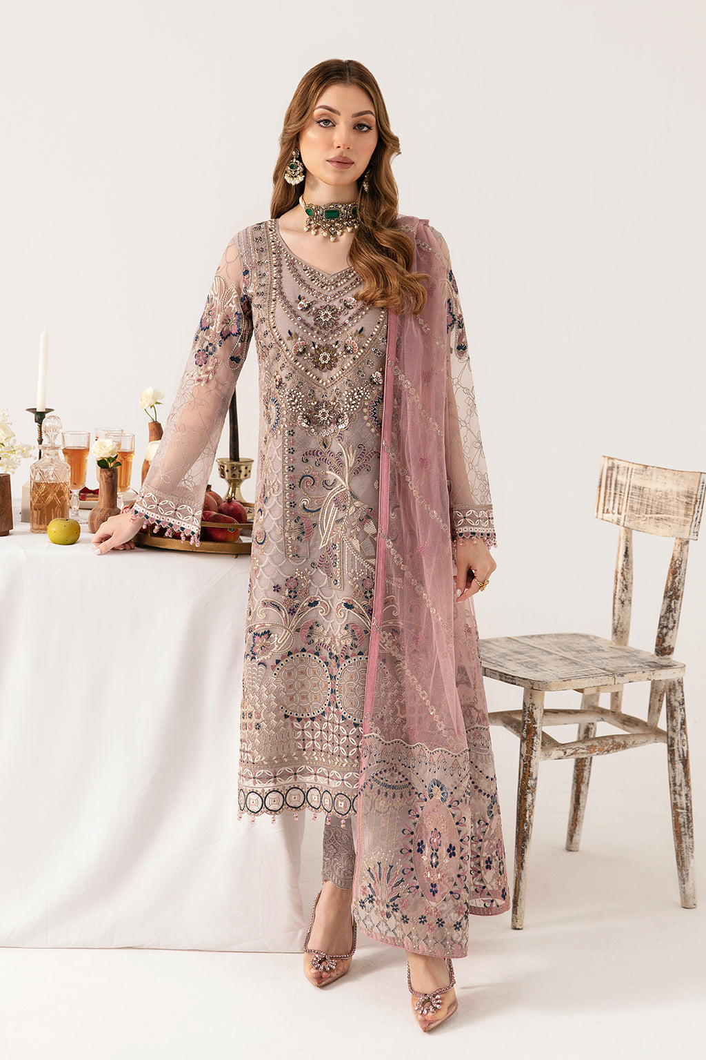 Ramsha | Minhal Organza Collection | M-1110 - House Of Anaya