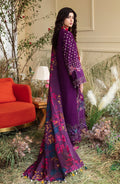 Zevk | Flora Festive Lawn | FUCHSIA