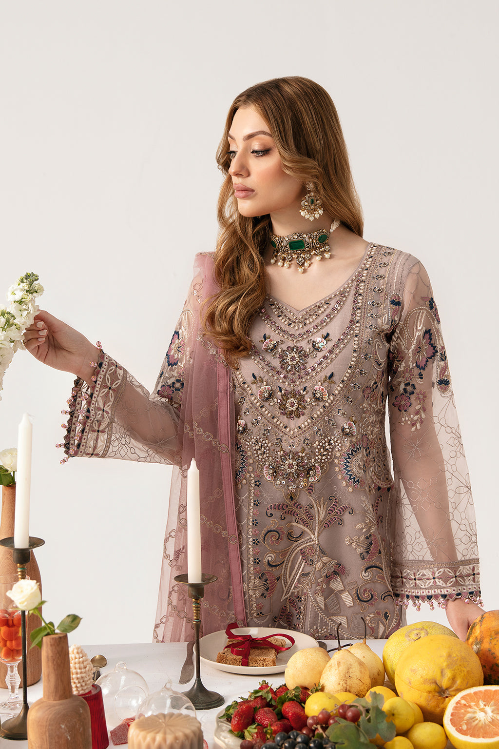 Ramsha | Minhal Organza Collection | M-1110 - House Of Anaya