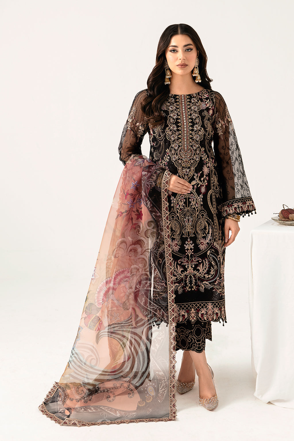 Ramsha | Minhal Organza Collection | M-1105 - House Of Anaya