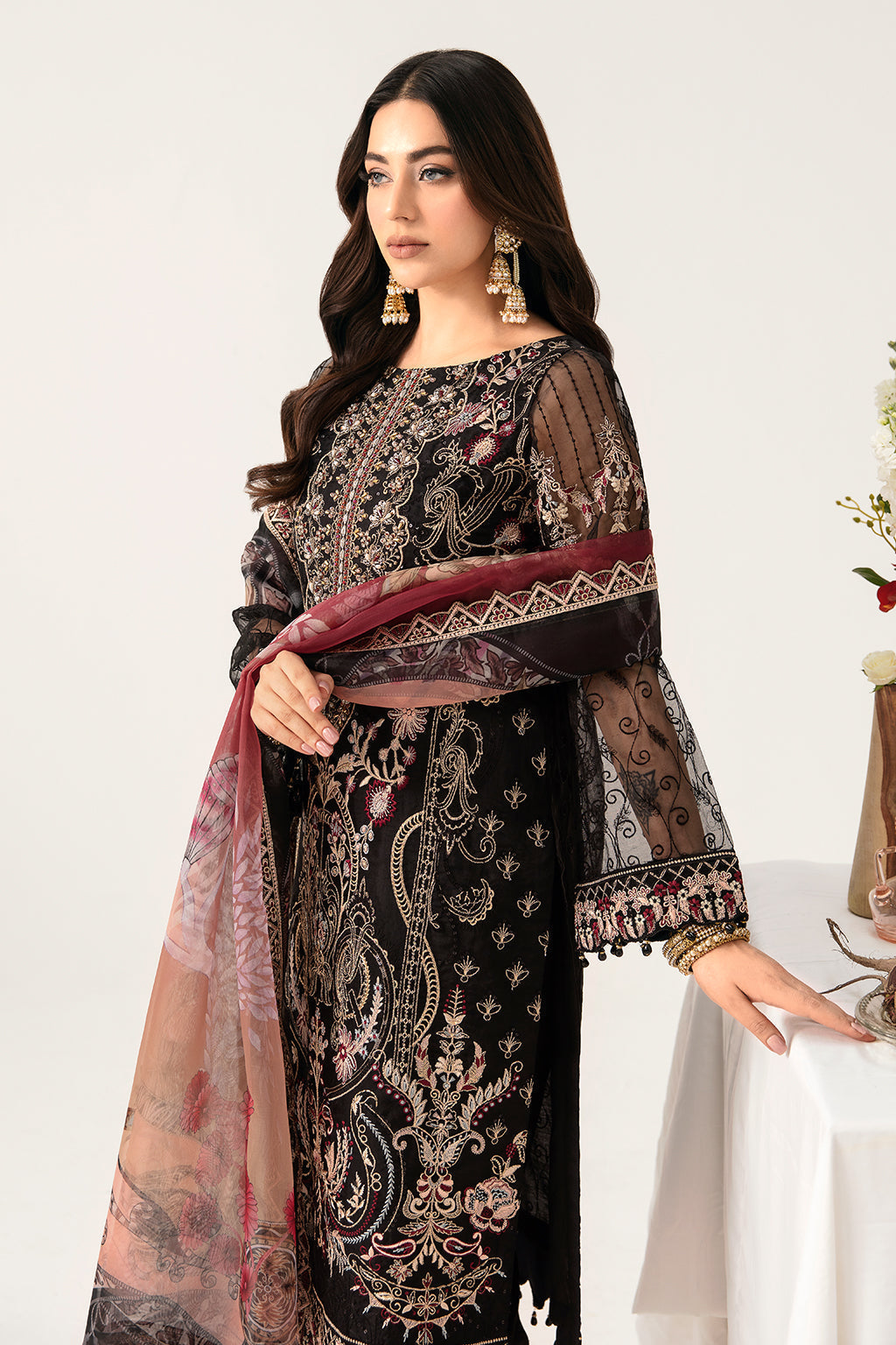 Ramsha | Minhal Organza Collection | M-1105 - House Of Anaya