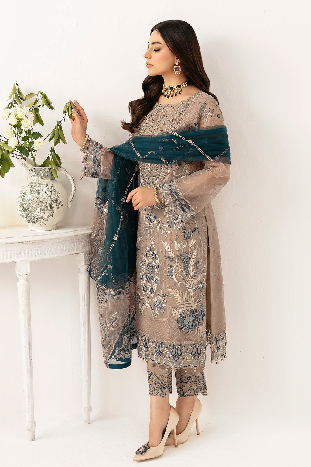 Ramsha | Minhal Organza Collection | M-1106 - House Of Anaya