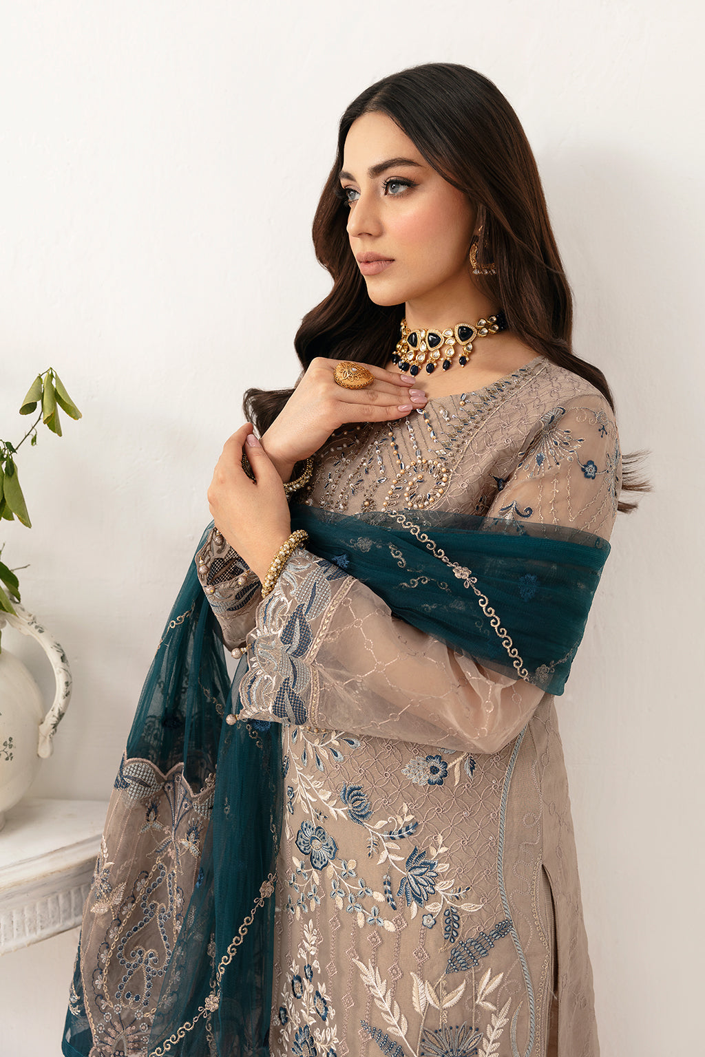 Ramsha | Minhal Organza Collection | M-1106 - House Of Anaya