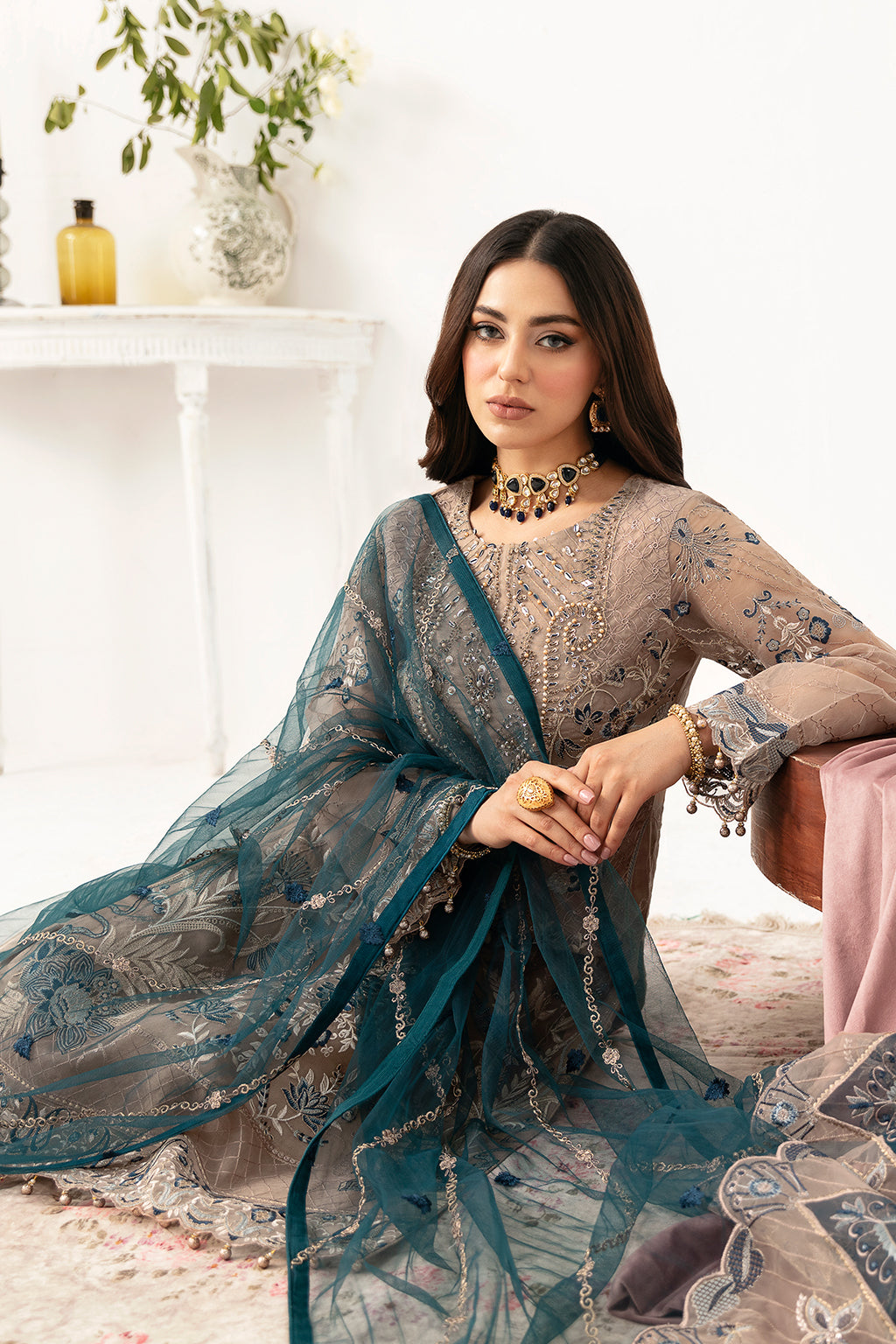 Ramsha | Minhal Organza Collection | M-1106 - House Of Anaya